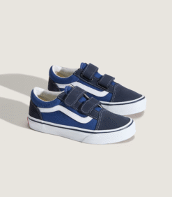 VANS OLD SKOOL JUNIOR VELCRO BLEUE
