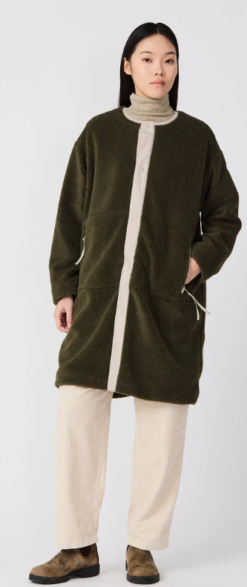 manteau tanta rain wear sherpa kaki