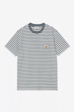 POCKET TEE EZRA STRIP COZY BLUE