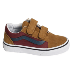 VANS OLD SKOOL JUNIOR VELCRO MARRON & BORDEAU