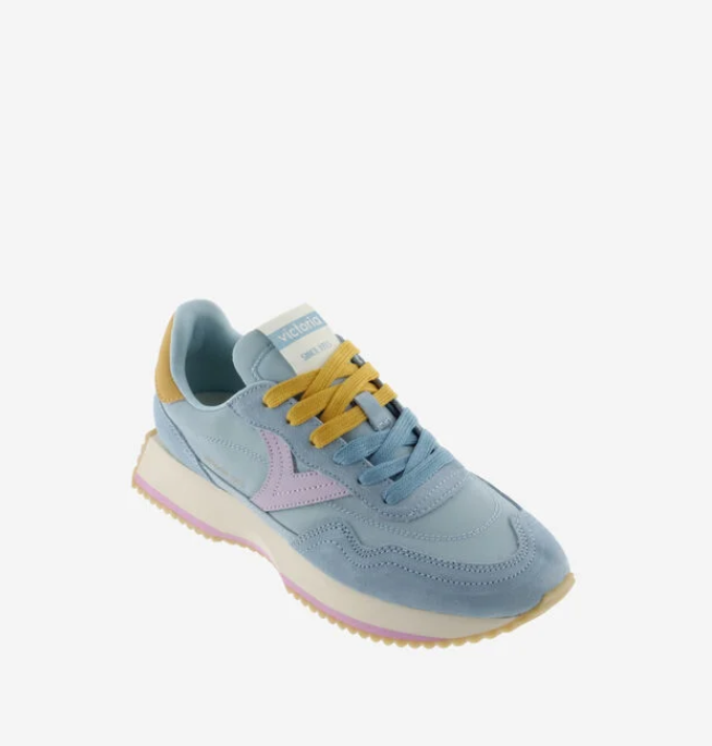 Victoria Cosmo Multicolor Nylon et Daim Azule 2