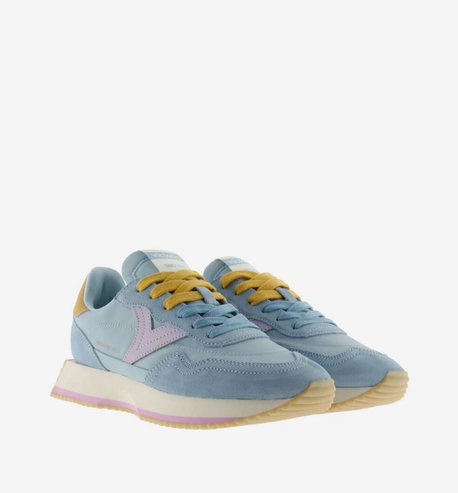 Victoria Cosmo Multicolor Nylon et Daim Azule 4