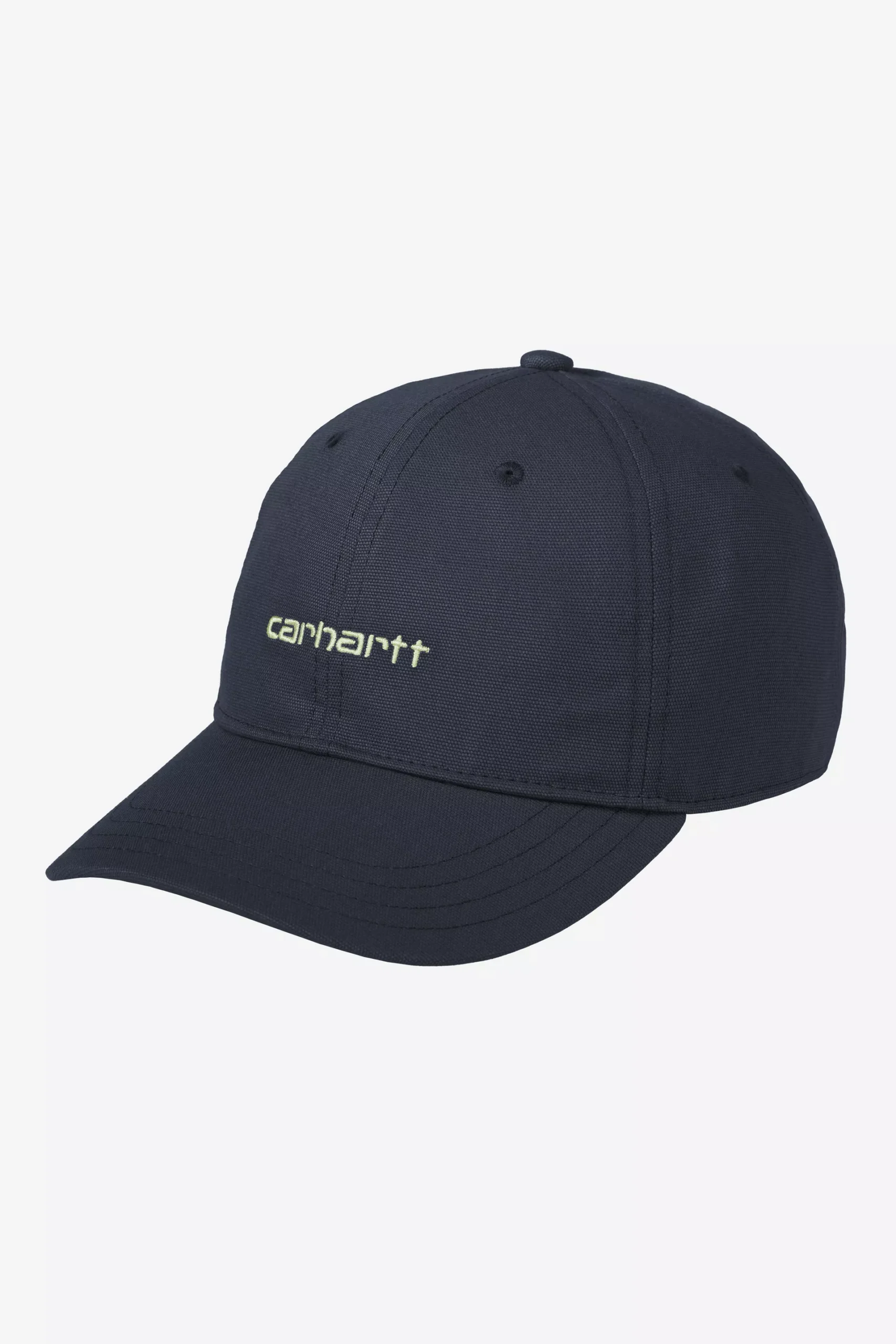 Casquette Carhartt Canvas Script Cap Deep Night Gentle Green 1
