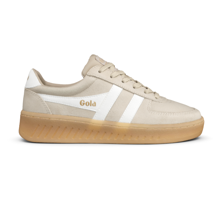 Gola Classics Grandslam Suede Trainers Bone Off White Gum 1bis