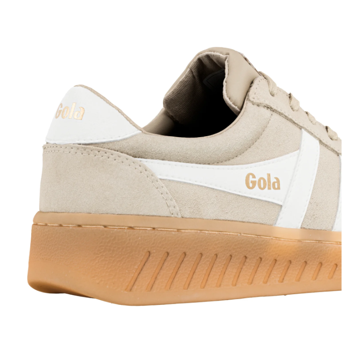 Gola Classics Grandslam Suede Trainers Bone Off White Gum 3