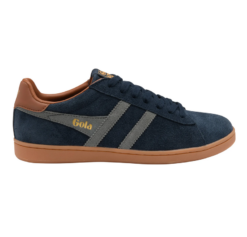 Gola Equipe II Suede Trainers Navy Conifer Umber