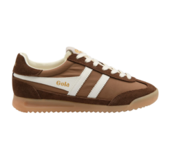 Gola Firefly Trainers Otter Dark Brown Off White