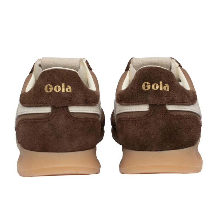 Gola Firefly Trainers Otter Dark Brown Off White 3