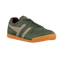 Gola Harrier Suede Trainers Kaki Rhino Otter